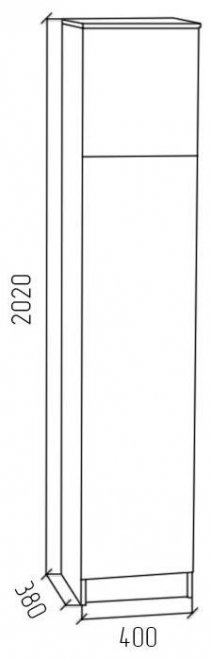 Шкаф ПРСЗ венге / дуб млечный