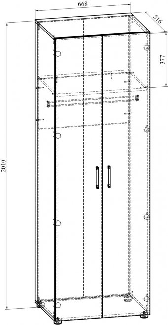 Шкаф платяной ОФ-31К блэквуд сатиновый
