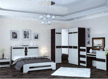 Шкаф угловой Престиж 87 угловой жемчужный лен / венге