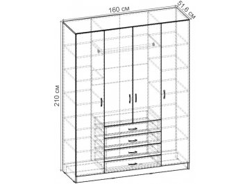 Шкаф Рио-4.9 ШР.075.1600-01