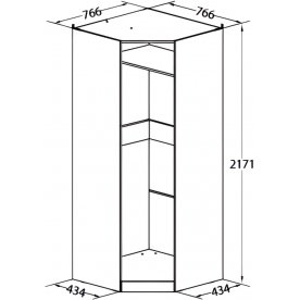 Шкаф Сабрина СМ-307.07.230L левый