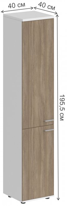 Шкаф SG.802.WH.OD.OD.L белый / дуб темный