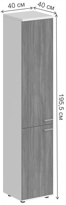 Шкаф SG.802.WH.OD.OD.L белый / дуб темный