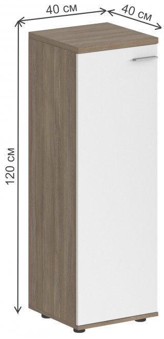 Шкаф SG.804 левый белый / дуб темный