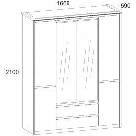 Шкаф Somma 6DG2S Z