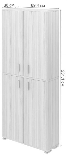 Шкаф ПУ-30-3 БЕ белый