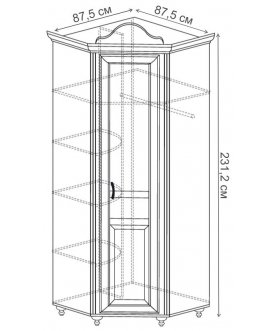 Шкаф угловой Алиса №562