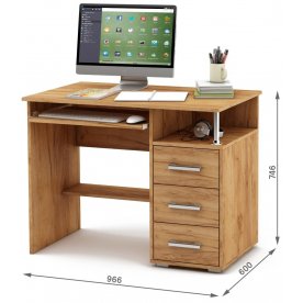 Компьютерный стол Амбер-3К