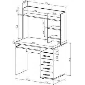 Компьютерный стол Дастин 11
