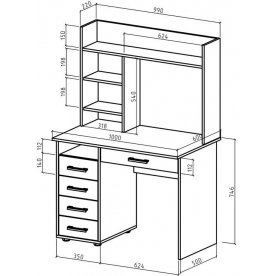 Компьютерный стол Дастин 12Я
