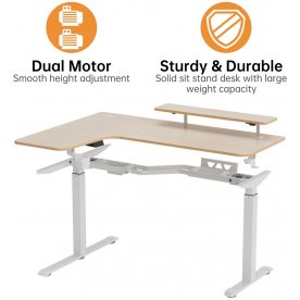 Компьютерный стол Eureka ERK-EHD-L60L-MW
