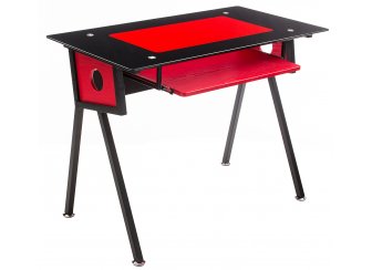 Компьютерный стол Rubin red grained / black