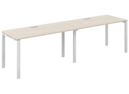 Компьютерный стол SG.222 2400х700х750 60х30 дуб светлый / белый