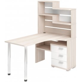 Компьютерный стол Жаспера-132-140 правый с надстройкой