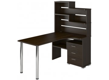 Компьютерный стол Жаспера-132-160 правый с надстройкой