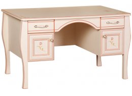 Письменный стол Алиса №551 кремовый белый