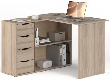 Компьютерный стол Банга-93 107x75x111 левый белый