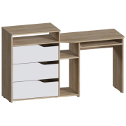 дуб сонома / белый