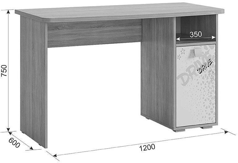 Письменный стол Энерджи сонома / белый