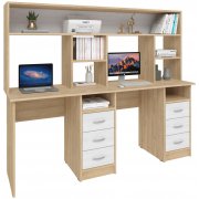 дуб сонома / белый