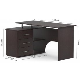 Письменный стол КСТ-09 левый