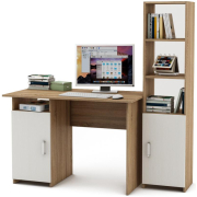 дуб сонома / белый