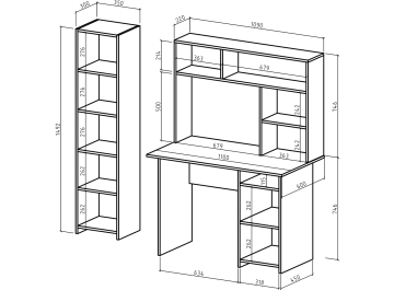 Письменный стол Лайт 3