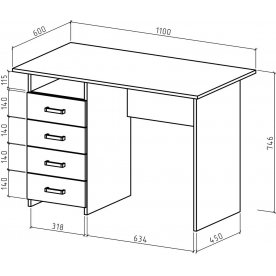 Письменный стол Лайт-4