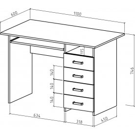 Письменный стол Лайт-5К
