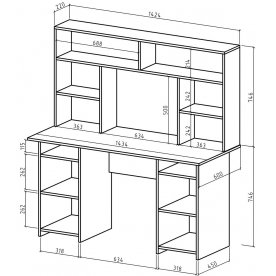 Письменный стол Лайт-6 с надстройкой
