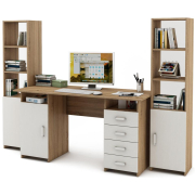 дуб сонома / белый