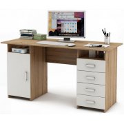 дуб сонома / белый