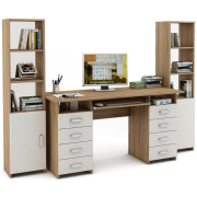 дуб сонома / белый