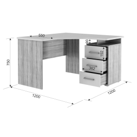 Письменный стол Лайт К4