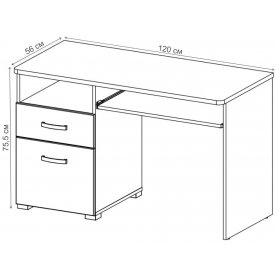 Письменный стол Мальта BIU1D1S