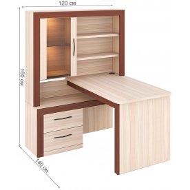 Письменный стол Нобиле СтУ-140 КШок ЛЕВ