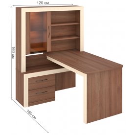 Письменный стол Нобиле СтУ-160 ШКр ЛЕВ