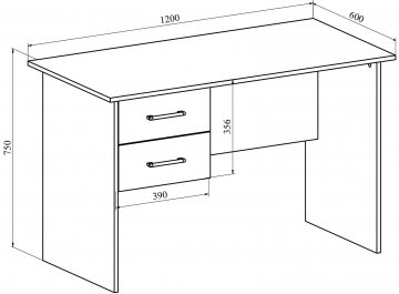 Письменный стол ОФ-112К + ОФ-21