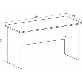 Письменный стол ОФ-113K+ОФ-22 с тумбой