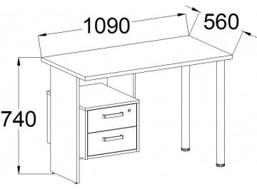 Письменный стол ПС 02.01.4