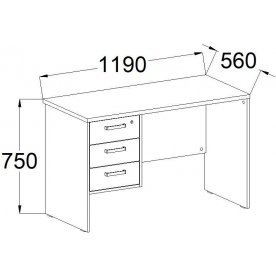 Письменный стол ПС 03.01.7