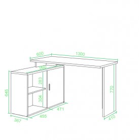 Письменный стол Беланта-ПРЯМ130+ТБЛ-2