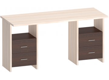 Письменный стол СКЛ-Прям130(без тумбы) В карамель / венге