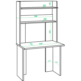Письменный стол СКЛ-Прям150Р