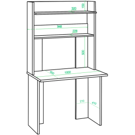 Письменный стол СКЛ-Прям150Р