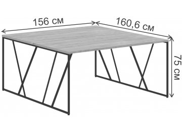 Письменный стол SkyLand LOFTIS LWST 1516 1560х1606х750
