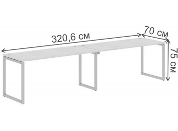 Письменный стол Skyland Xten-Q XQWST 3270 320,6х70х75 двухместный