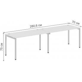 Письменный стол Skyland XTEN-S XWST 2870 2806х700х750 двухместный