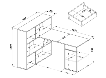 Письменный стол СПм-12