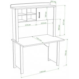 Письменный стол СТД-115 с НД-115 НБЕ